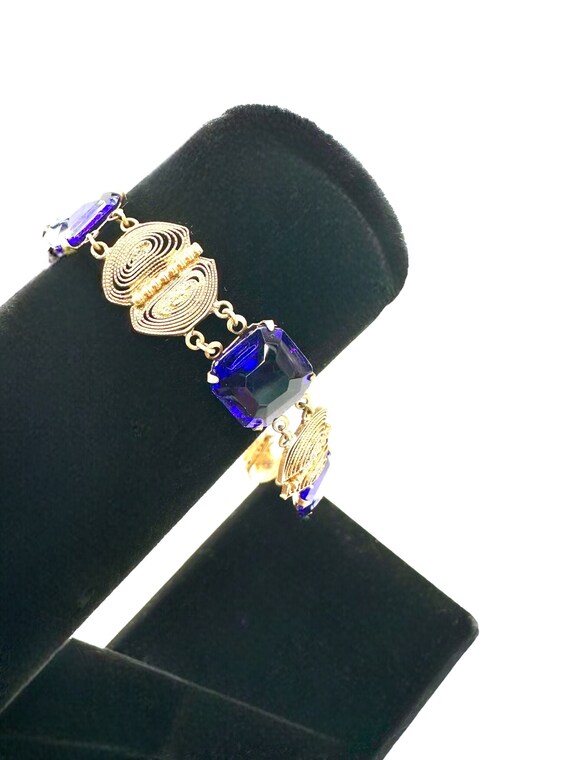 Vintage Bracelet Art Deco Bracelet Asscher Purple… - image 6