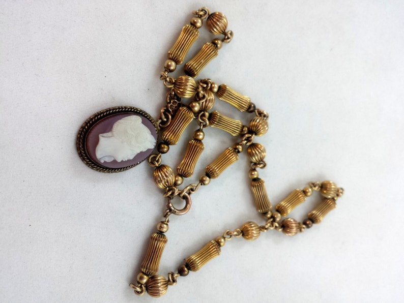 Vintage CAMEO Necklace Gold Filled SHELL Necklace Cameo Petite GORGEOUS Shell Cameo Real Cameo Gifts For Her Mom Cameo Pendant Necklace