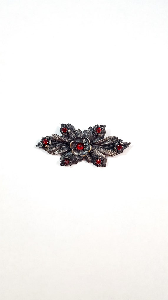 Vintage CZECH Brooch Czech Rhinestone Brooch Czec… - image 5