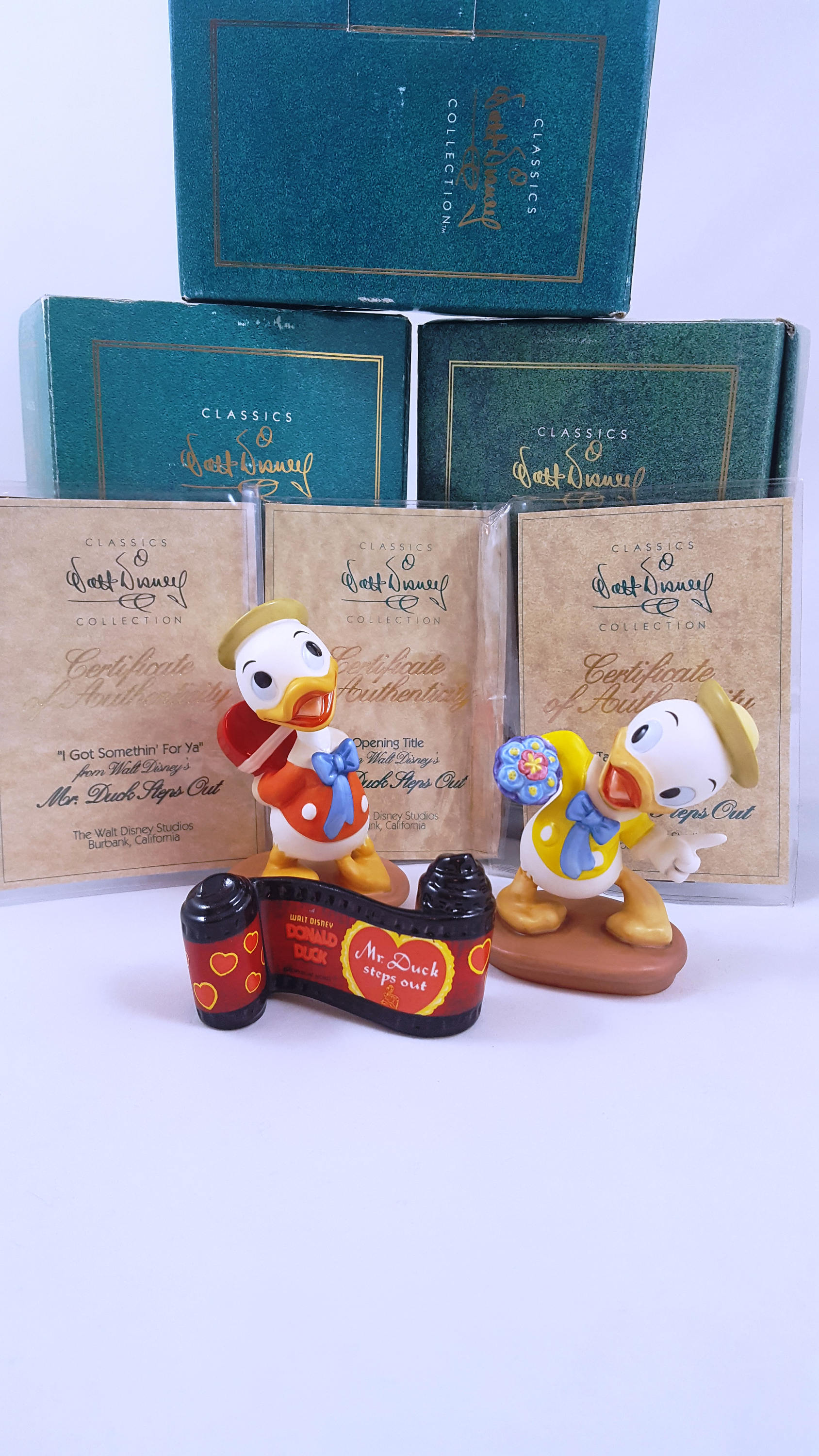 Vintage WDCC Mr. Duck Steps Out Set Walt Disney Classics