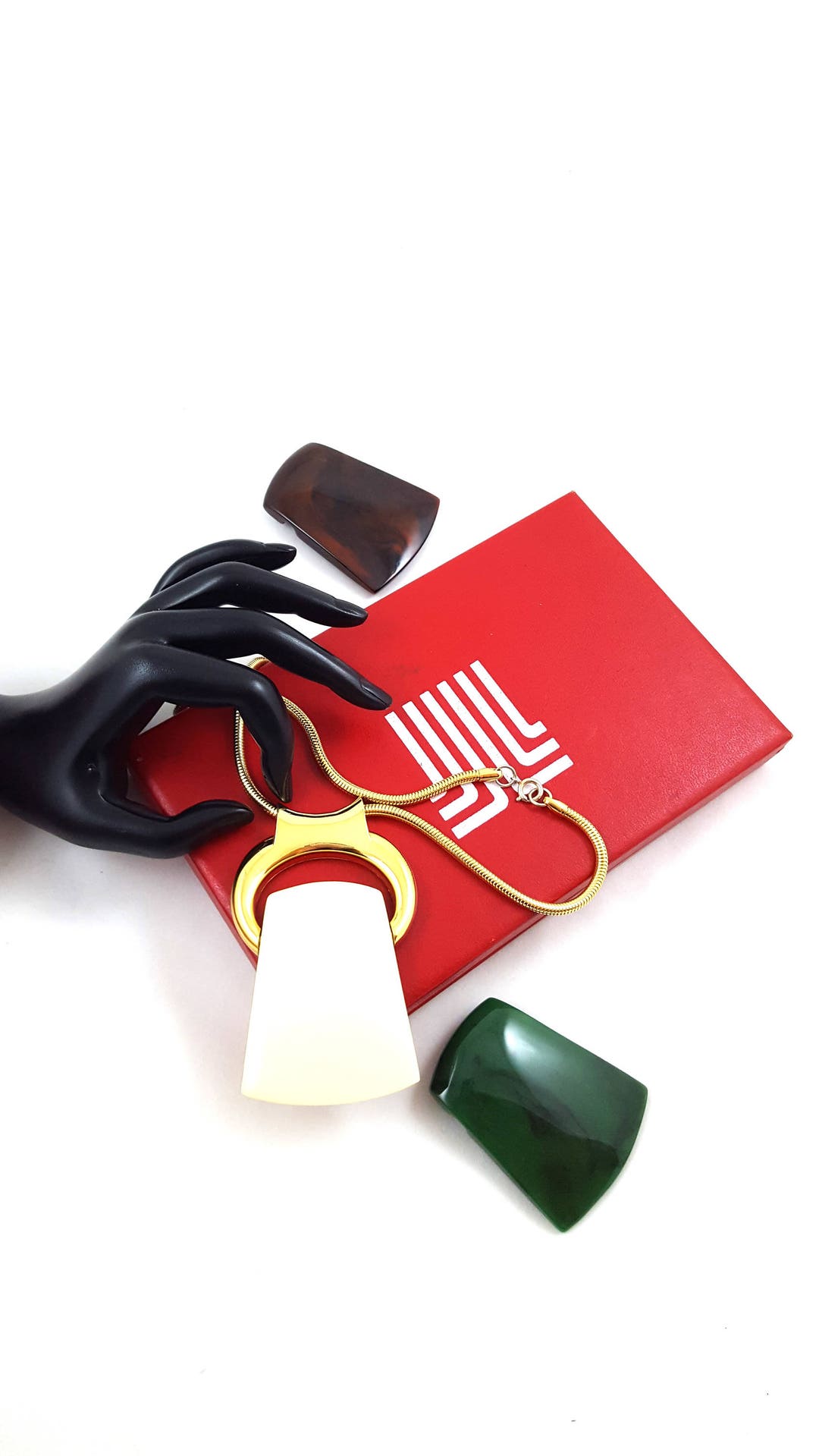 Vintage LANVIN Necklace Modernist Interchangeable Necklace