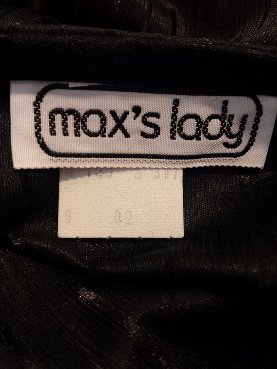 Vintage Black Blouse Tunic Black Blouse Max's Lad… - image 5