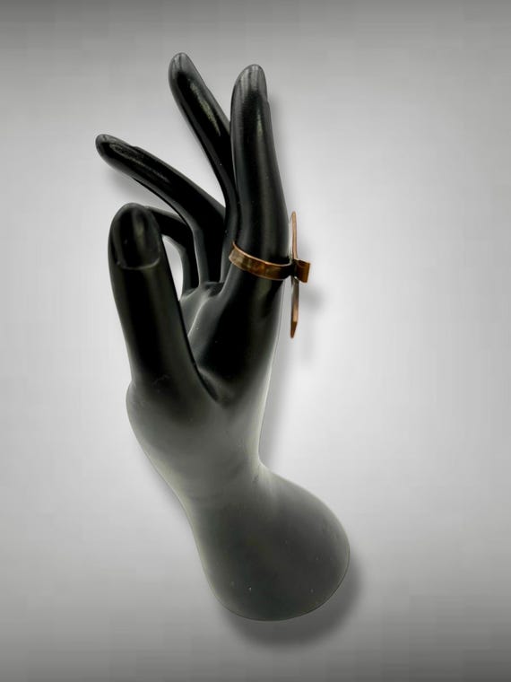 Vintage Mexico Ring Massive Ring X Ring Copper Ri… - image 6