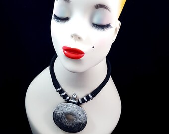 AMRITA SINGH Sterling Silver Pendant Necklace MASSIVE Signed Statement Necklace Haute Couture Wow Necklace 925 Necklace Gifts For Her Tribal