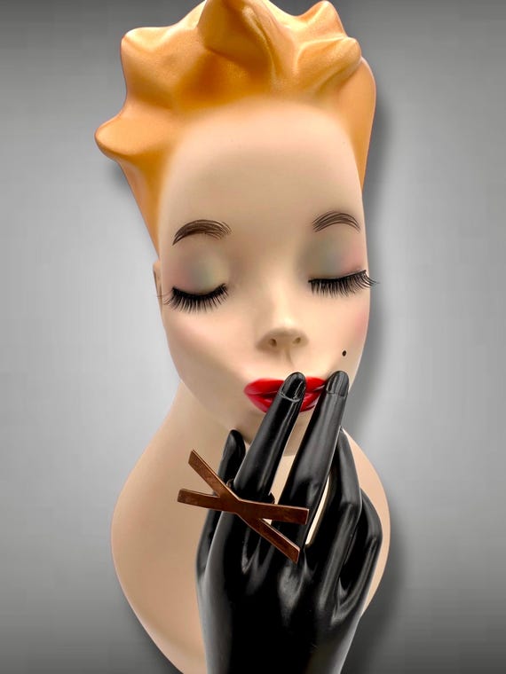 Vintage Mexico Ring Massive Ring X Ring Copper Ri… - image 7