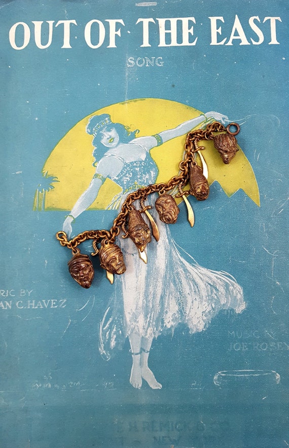 Vintage Alexander Korda Style Bracelet Charm Brace