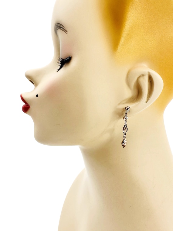Vintage heart dangle earrings - Gem