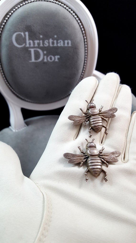 Vintage Bee Brooch Sterling Silver Bee Brooches P… - image 4