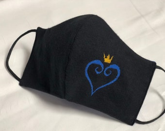 Kingdom Hearts Inspired Face Mask Covering Reusable Washable Reversible