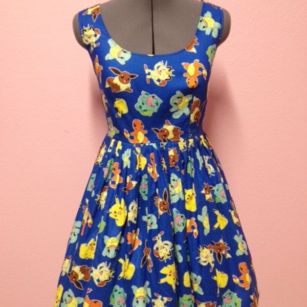 Pokemon Pikachu y arrancadores Vestido de última
