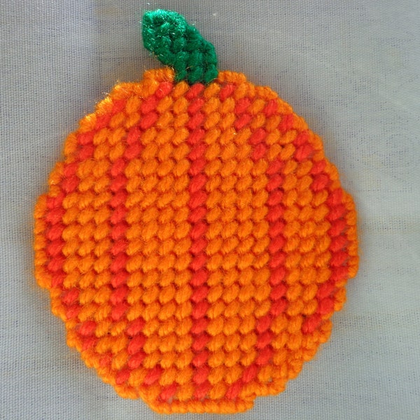 Pumpkin Magnet,Pumpkin Orange,Orange Trim, Green Stem, Fall Decor