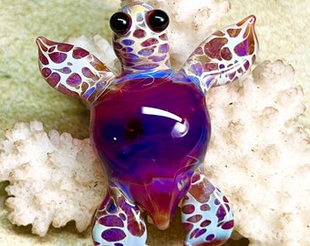 Baby Meeresschildkröte Halskette Glasperlen Anhänger Handgemachte Schmuck aus Glasperlen Glasperlen Boro Glasperlen