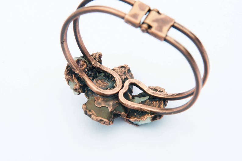 Arrowhead Cuff Bracelet Rustic Quartz Copper Bowie AZ OOAK Me and my Arrow