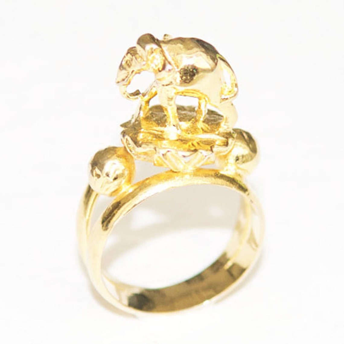 Anillo Lilly oro 14K elefante banda anillo circo salvar a ...