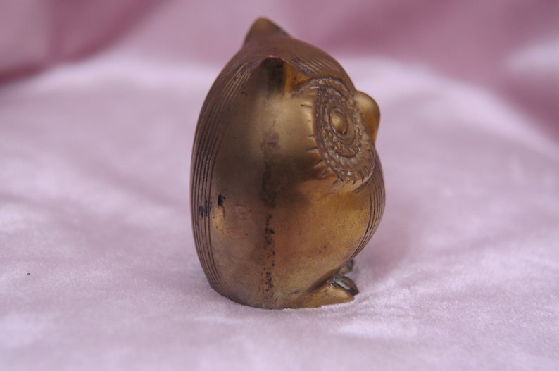 Collector Vtg 70/'s Brass Owl Paper weight