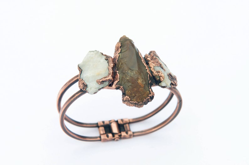 Arrowhead Cuff Bracelet Rustic Quartz Copper Bowie AZ OOAK Me and my Arrow