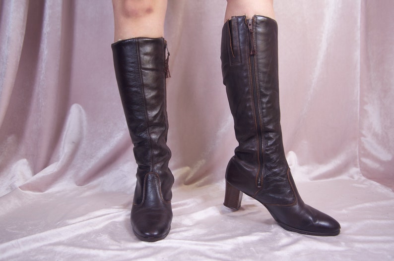 vintage style knee high boots