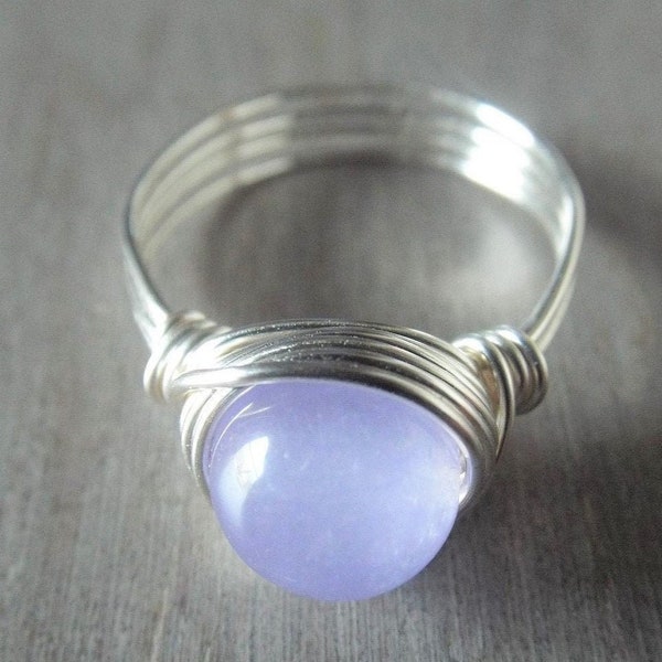 Purple Jade Ring, Lavender Jade Ring