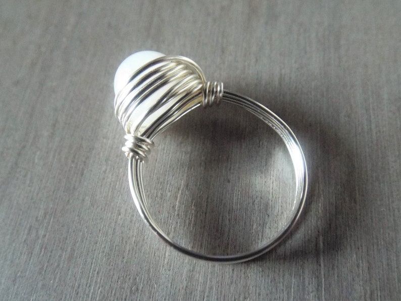 Moonstone Jewelry Wire Ring Rainbow Moonstone Ring