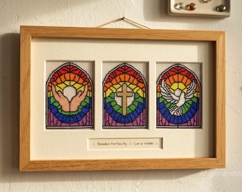 Stained Glass, PDF Pattern Download, Peyote Stitch Beading
