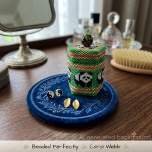 Panda Box, PDF Pattern Download, Peyote Stitch Beading