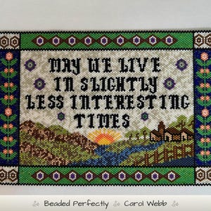 Interesting Times, PDF Pattern Download, Peyote Stitch Beading