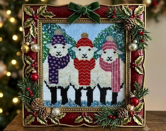 Snowy Sheep, PDF Pattern Download, Peyote Stitch Beading