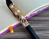 Bee Pen wrap, Peyote Stitch Beading, pattern, PDF Pattern Download