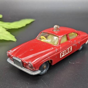 Vintage Husky Jaguar MK 10 Model Red Fire Chief Die Cast Car