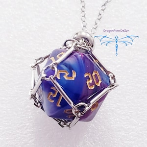 Dungeons and Dragons, Gamer, Interchangeable D20 Necklace, RPG jewelry, geek style