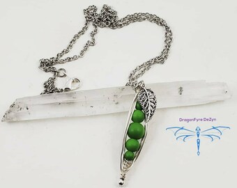 Custom Pea Pod Necklace, Family Birthstone Jewelry, Mother Child Sisters Gift