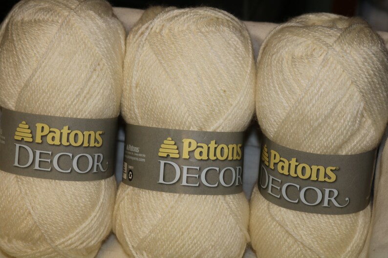 Winter White Patons Decor Yarn Worsted Weight 4 Yarn 3 5oz Etsy