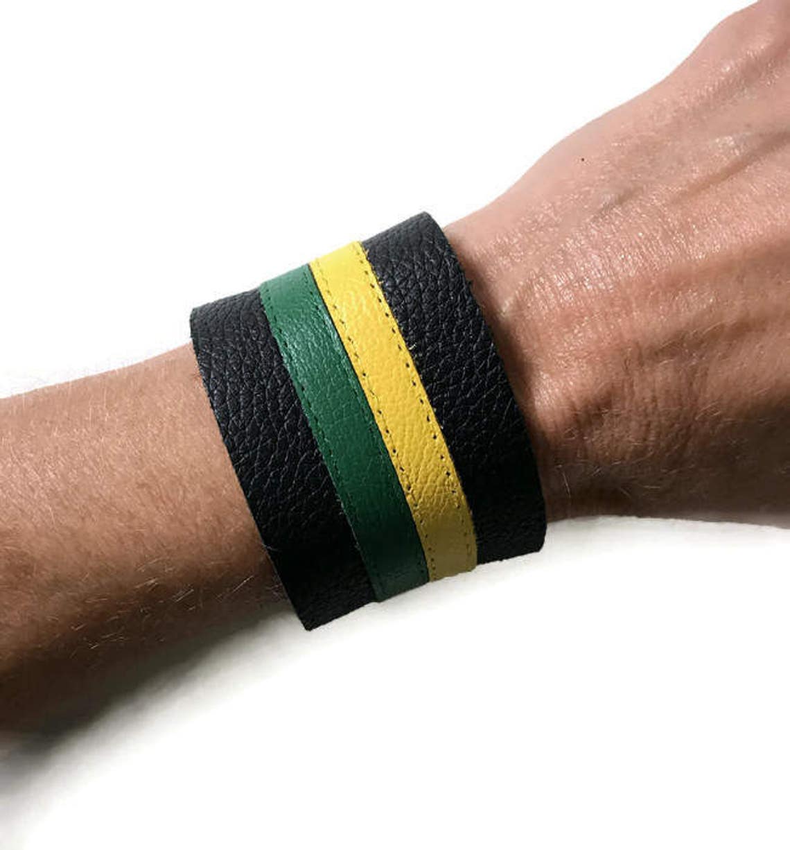 Jamaican Leather Bracelets Jamaica Bracelets Jamaican Etsy