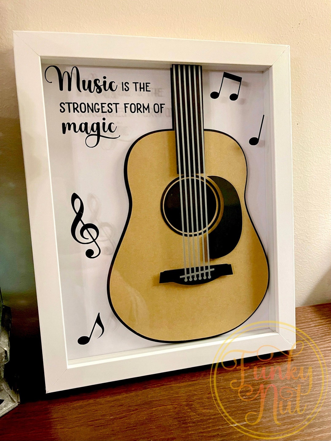 Layered Guitar Shadow Box SVG, Music Shadow Box SVG, Cricut Shadow Box