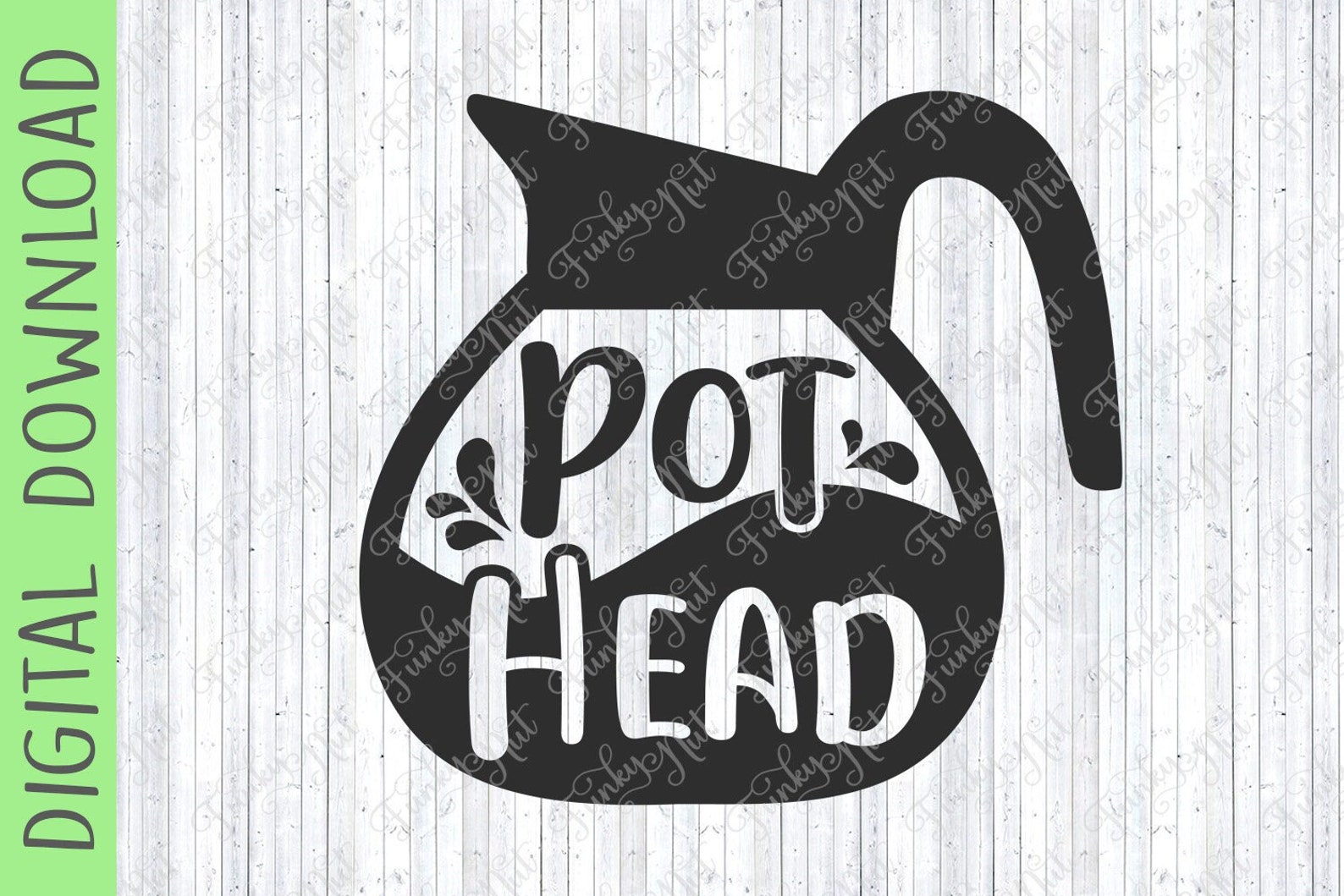 Coffee Pot Head SVG Coffee Pot SVG Silhouette SVG Cut File Etsy