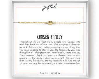 Chosen Family Gift, Minimalist Magnetic Necklace, Sterling Silver or 14k Gold, Chosen Sister, Soul Sister, Found Family