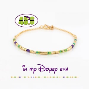 Dopey Marathon 2026, 48.6 Dopey Challenge Bracelet, Morse Code In My Dopey Era, 14kt Gold or Sterling Silver Dainty Chain Bracelet RunDisney