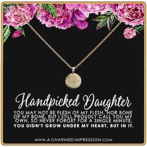 Lotus Crystal Necklace: Adoption Keepsake Gift for Daughter
