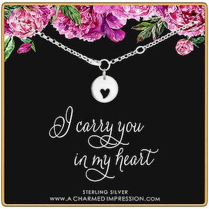 Sterling Silver Heart Cutout Charm Bracelet: Memorial Jewelry