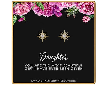 Daughter Gifts from Mom Dad • Gift for Adult Daughter • Daughter Birthday Card and Jewelry • Christmas Gifts for Women Teenage Girl