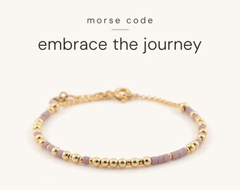 Embrace the Journey Morse Code Bracelet | 2027 Graduation Gift | Retirement Gift for Women | Going Away Gift | New Beginnings Gift