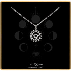 Two Cups Throat Chakra Necklace • Healing Jewelry • Adjustable Length Chain