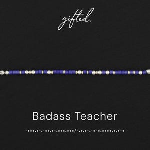 Individuelles Morsecode-Armband, Geschenk für starke Lehrer | Wertschätzung für Lehrer & Geschenk zum Schuljahresende | Schmuck mit versteckter Botschaft