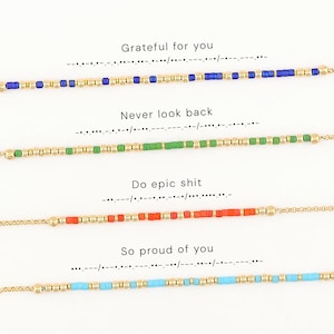 Custom Morse Code Bracelet, Choose Your Hidden Message | Personalized Secret Phrase Gift | Handcrafted Jewelry