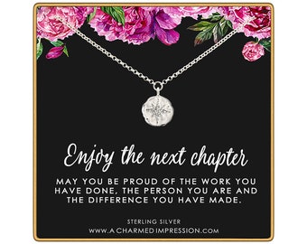 religious best wishes for new job Gifts for Women, New Job, Promotion, Service Appreciation, Retirement Gift for Her, New Beginnings, CZ Diamond Necklace, Silver or Gold