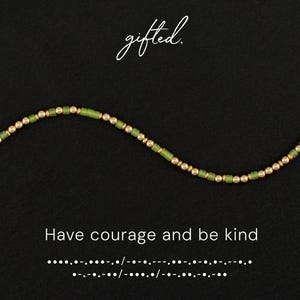 Custom Morse Code Bracelet, Have Courage and Be Kind | Graduation Gift & Inspirational Bracelet | Hidden Message Jewelry
