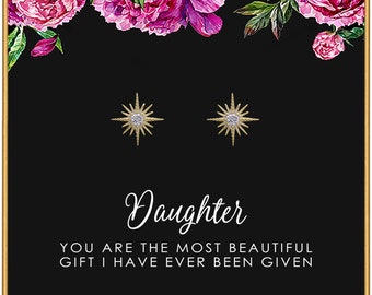 Daughter Gifts from Mom Dad • Gift for Adult Daughter • Daughter Birthday Card and Jewelry • Christmas Gifts for Women Teenage Girl