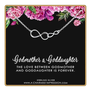 Godmother Goddaughter Gift: Sterling Silver Infinity Necklace