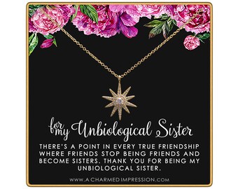 Best Friend Gifts for Women • Unbiological Sister • Christmas Gifts for Women • Stepsister Gifts • Love Friendship • Bonus Sister