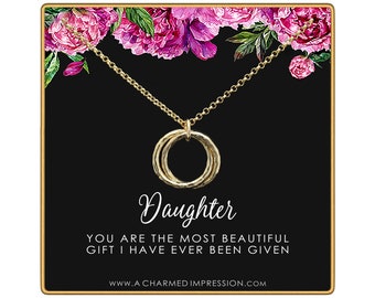 Daughter Gifts from Mom Dad • Gift for Adult Daughter • Daughter Birthday Card and Jewelry • Christmas Gifts for Women Teenage Girl